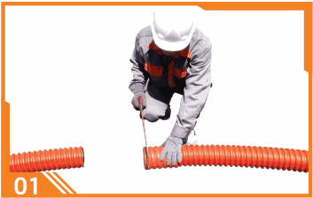 Bước 1: Nối ống nhựa xoắn hdpe ospen