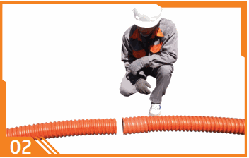 Bước 2: Nối ống nhựa xoắn hdpe ospen